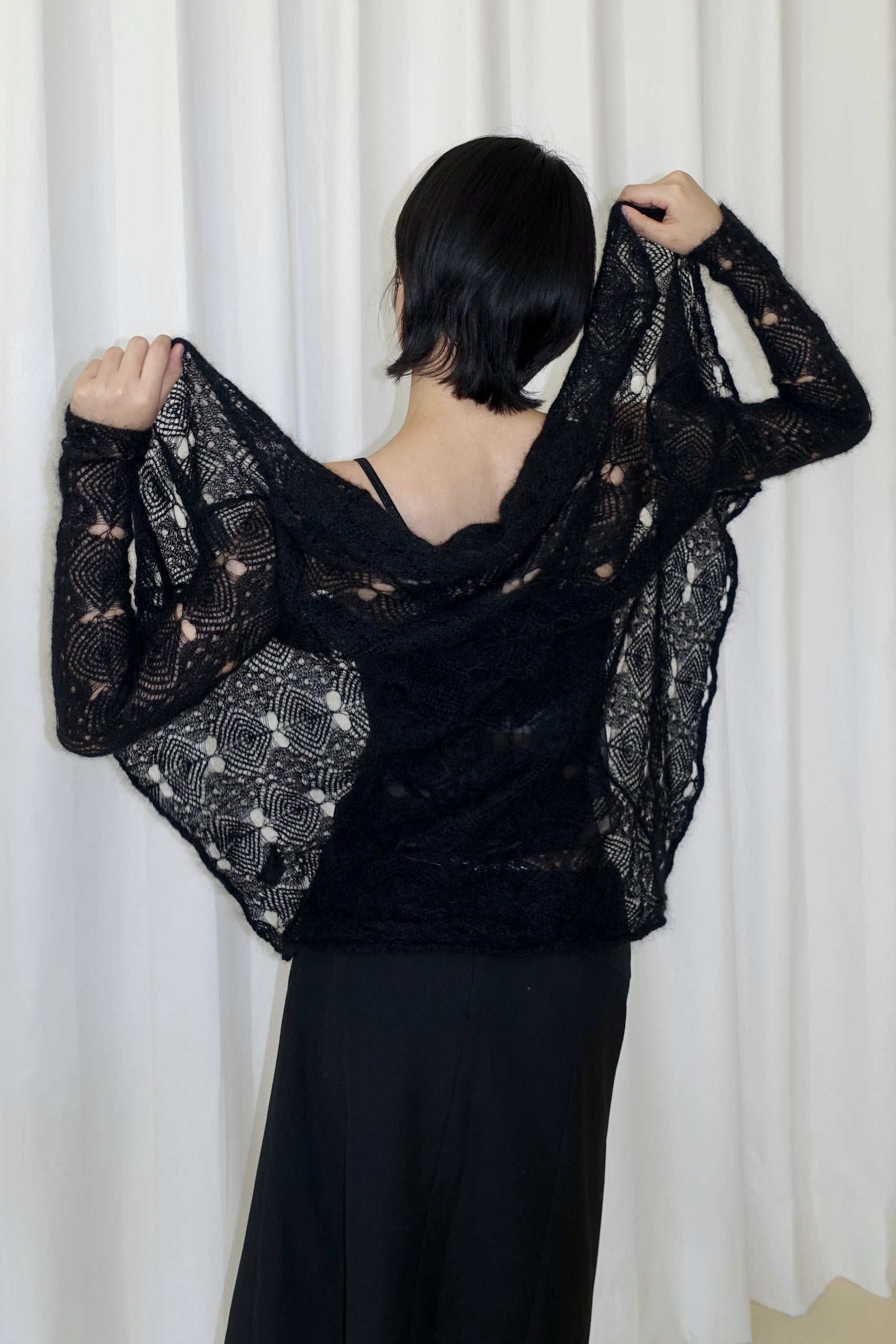Spider web knit top