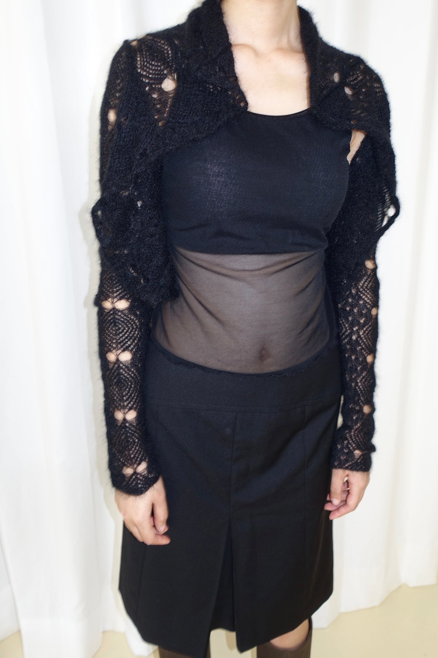 Spider web knit top