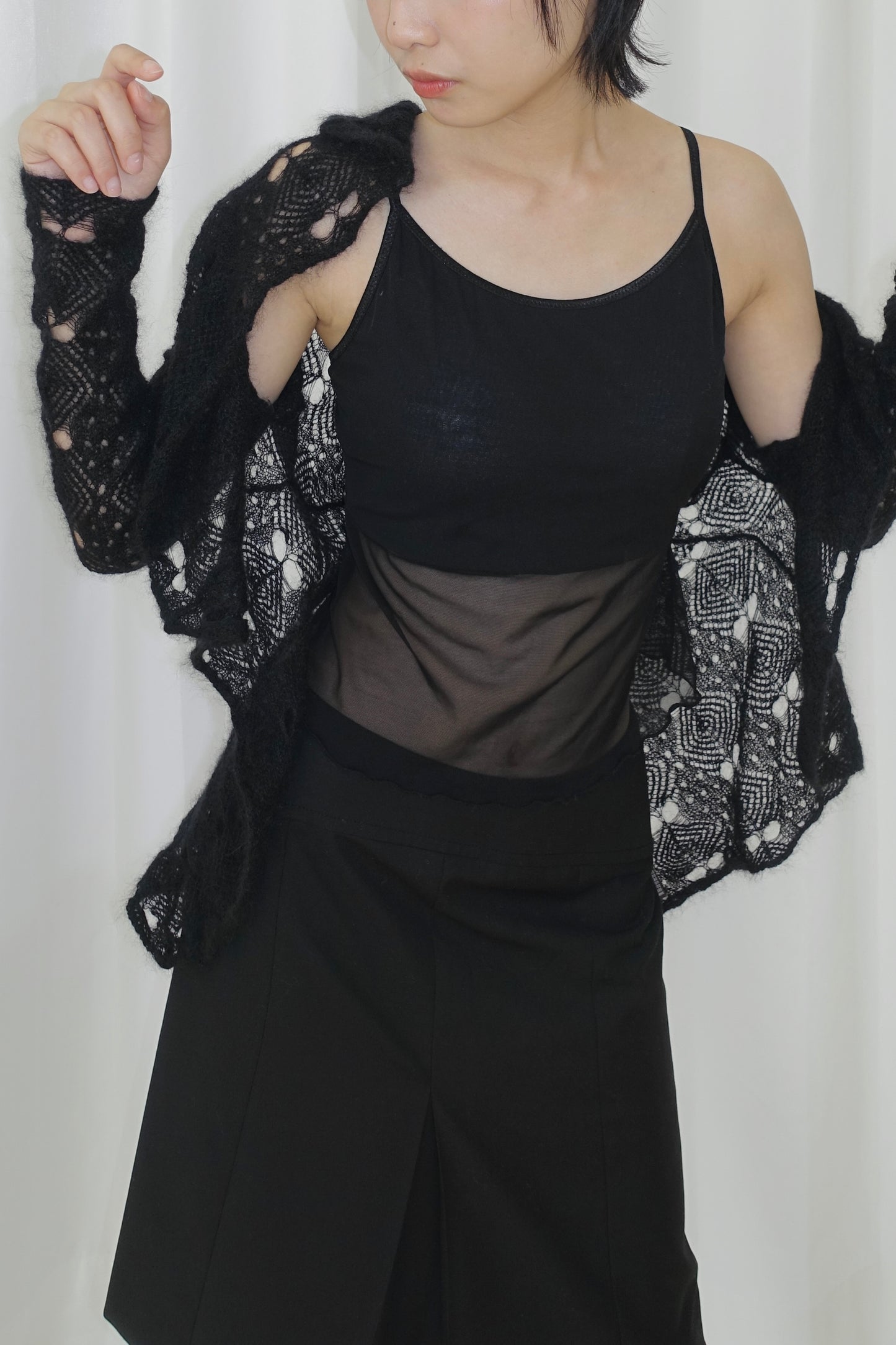 Spider web knit top