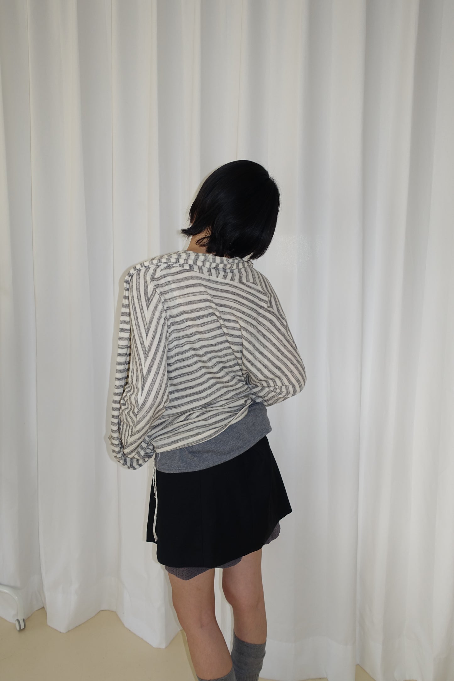 Y's for living grey striped top