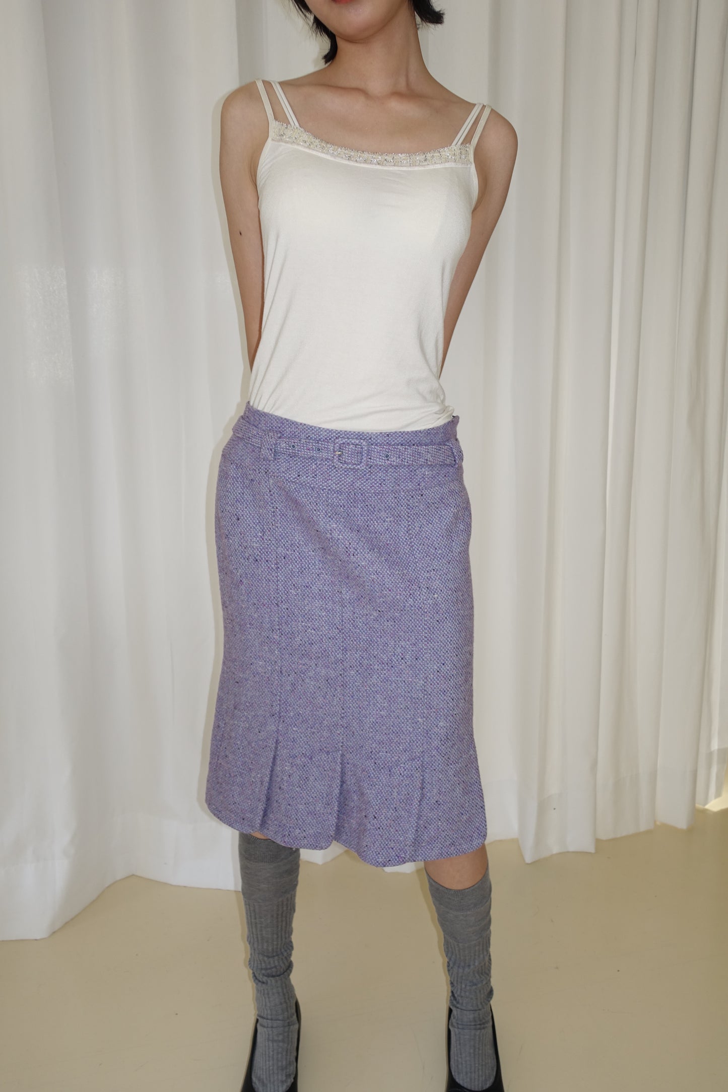 Violet midi skirt