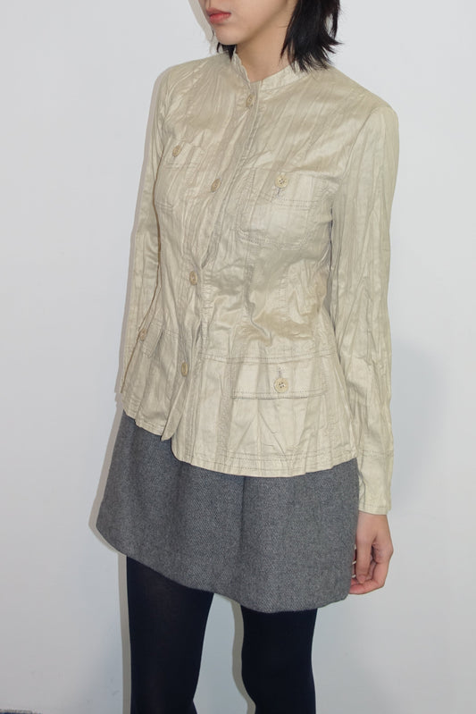 beige shirt 抓皺襯衫
