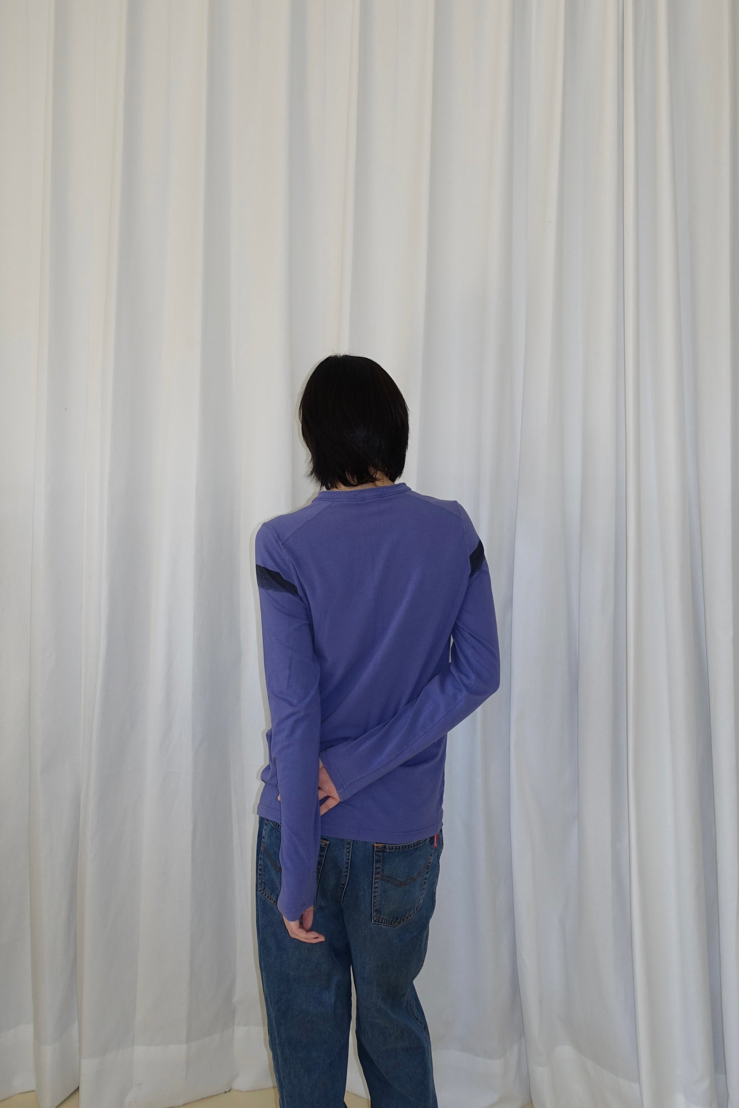 Just cavalli graphic long sleeve tee (violet blue)