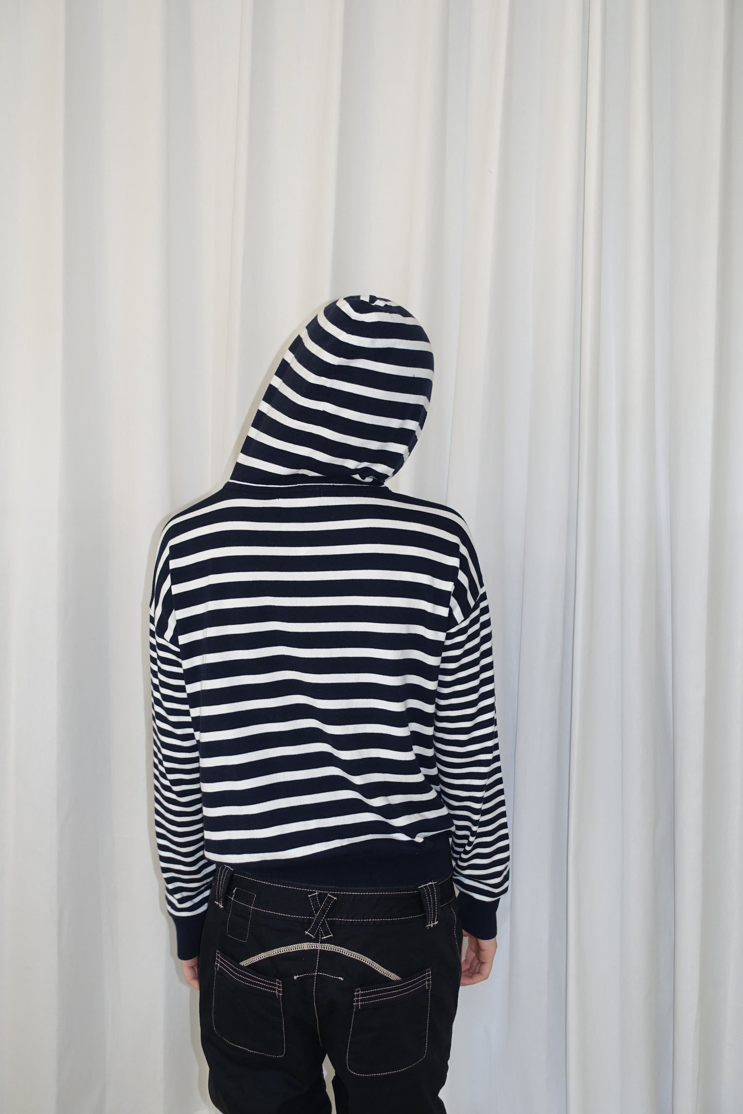 Striped Zip-up hoodie