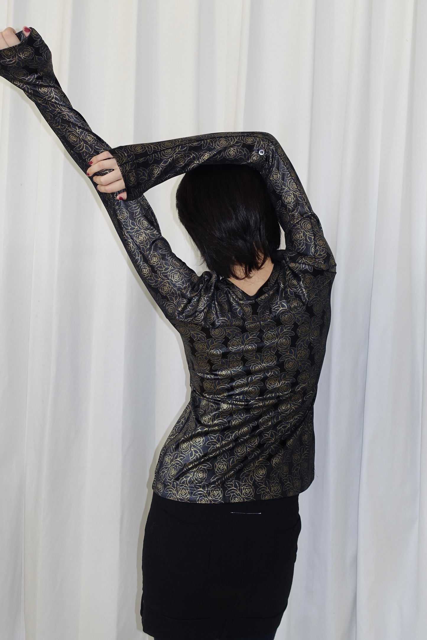 Helmut Lang rose print top