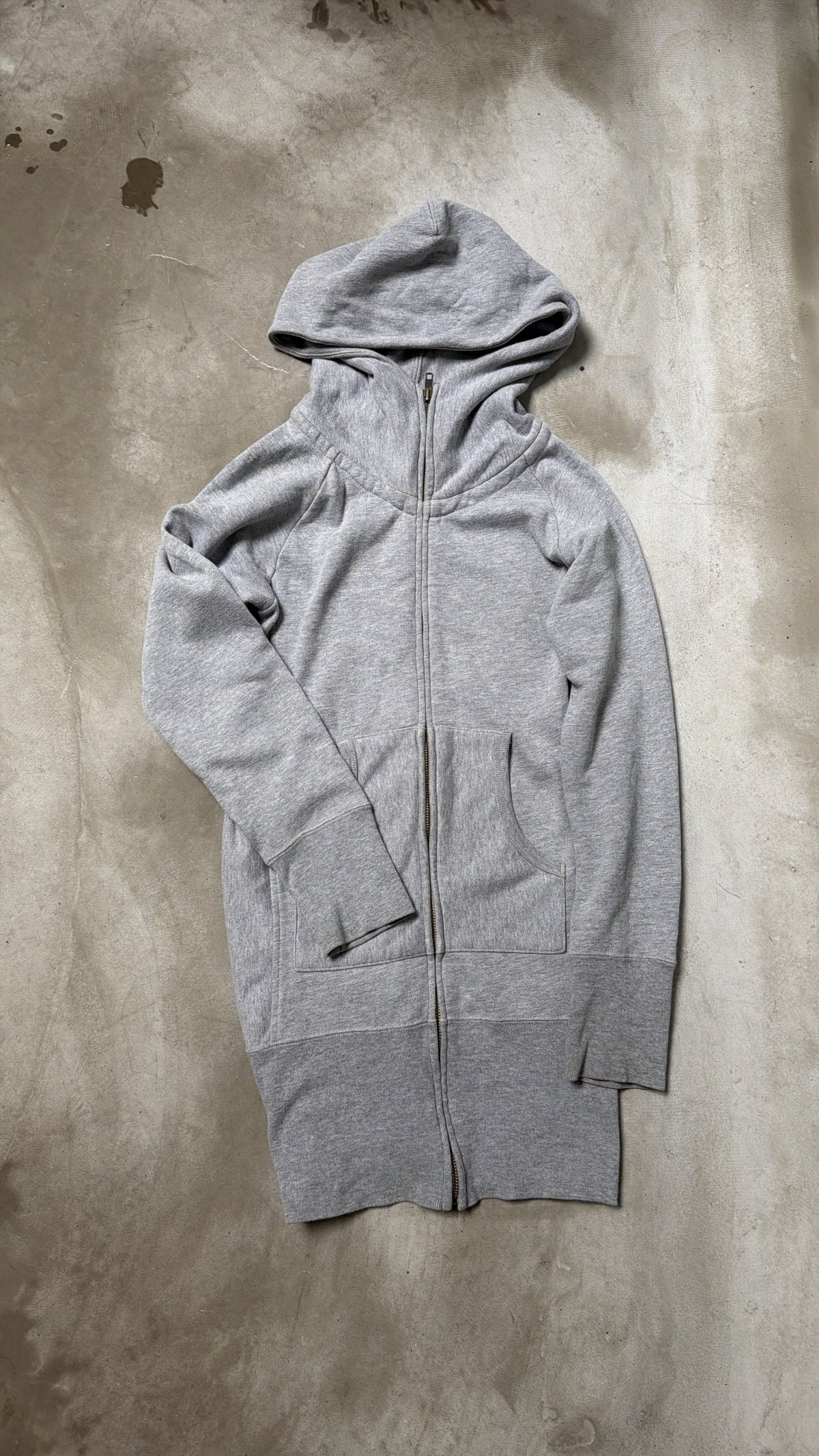 Grey Long Hooded Jacket