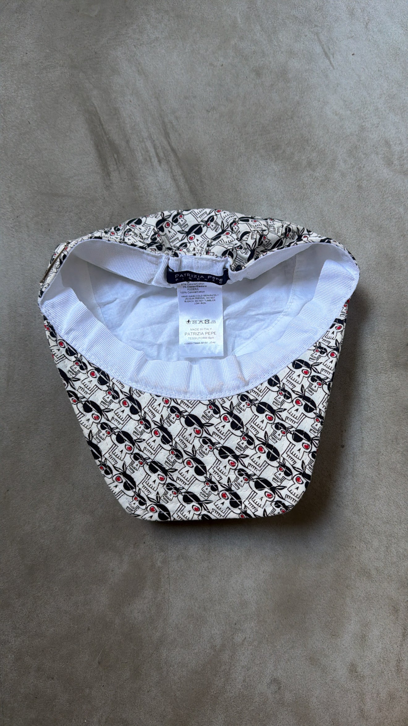 Italian All-Over Skull Print Cap