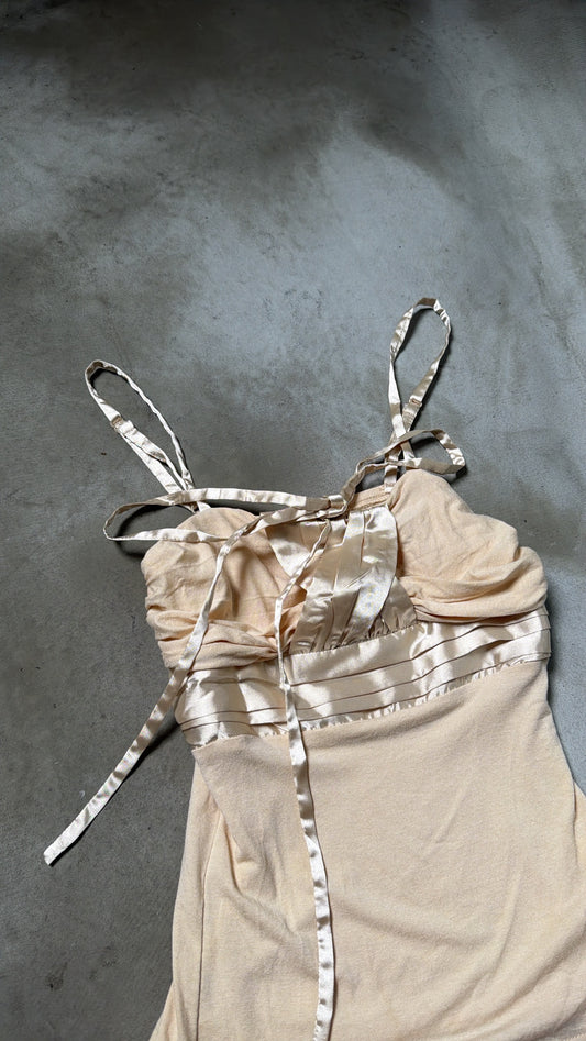 Satin Lace-Up Cami