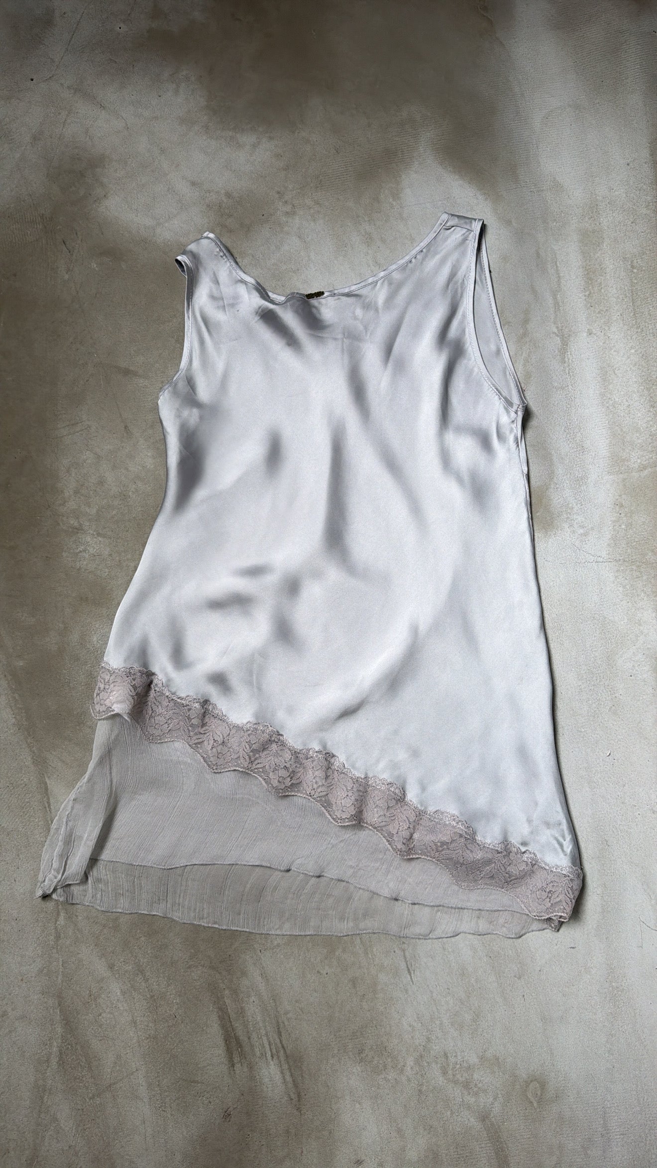 Italian-made Silk Grey Dress