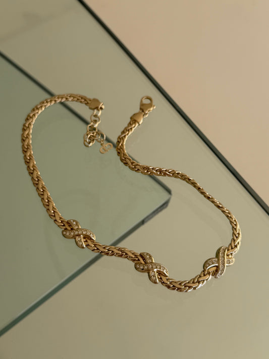 Vintage Dior gold-tone 紐結項鍊