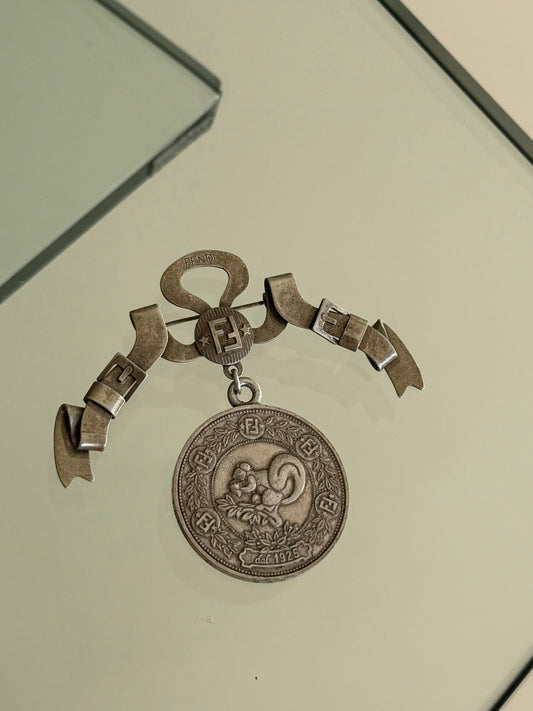 Vintage Fendi commemorative brooch