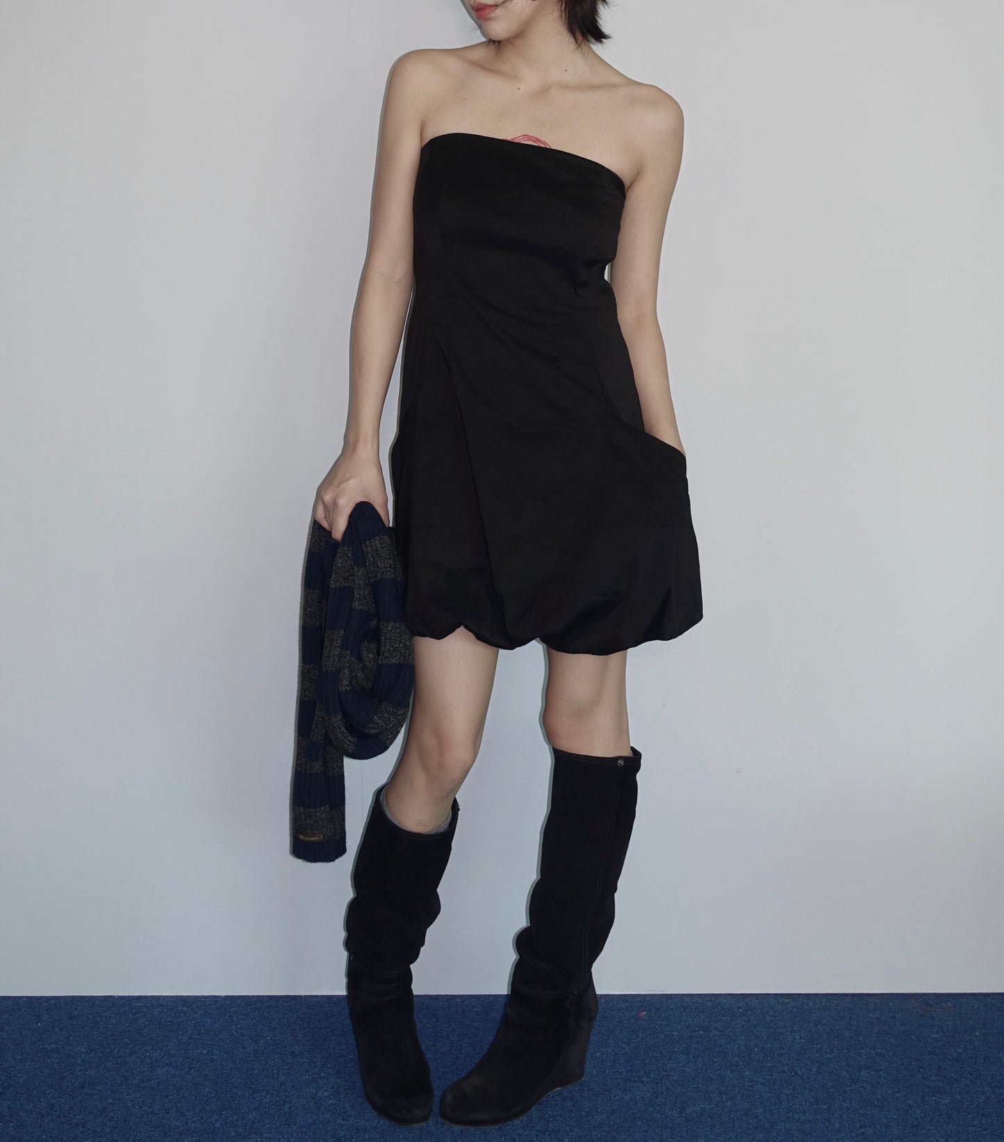 Armani Exchange strapless dress